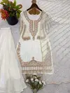 Nsr 892 Fendy Silk Embroidery Beads Work Plazo Suits